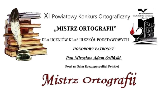 Mistrz Ortografii plakat 2025